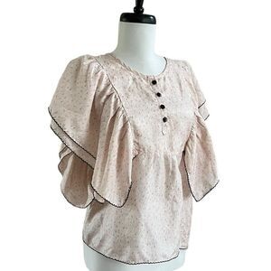Chelsea Flower Silk Blouse size S Pink